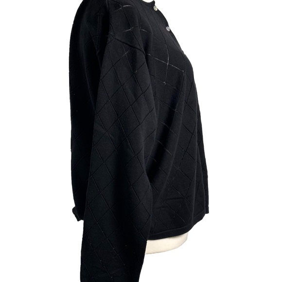 VTG Marisa Christina Button Up casual Sweater Argyle Pattern Preppy academia szM - Picture 3 of 6